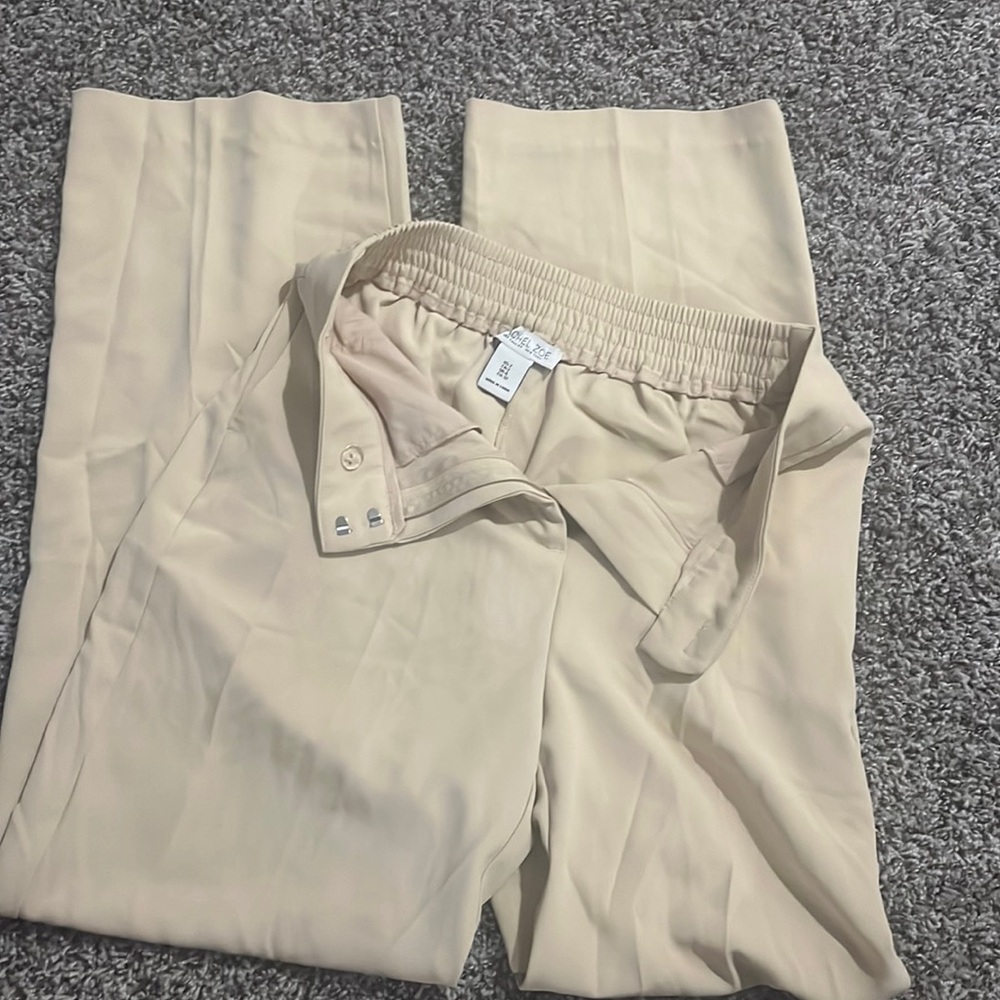 Tan wide leg trouser